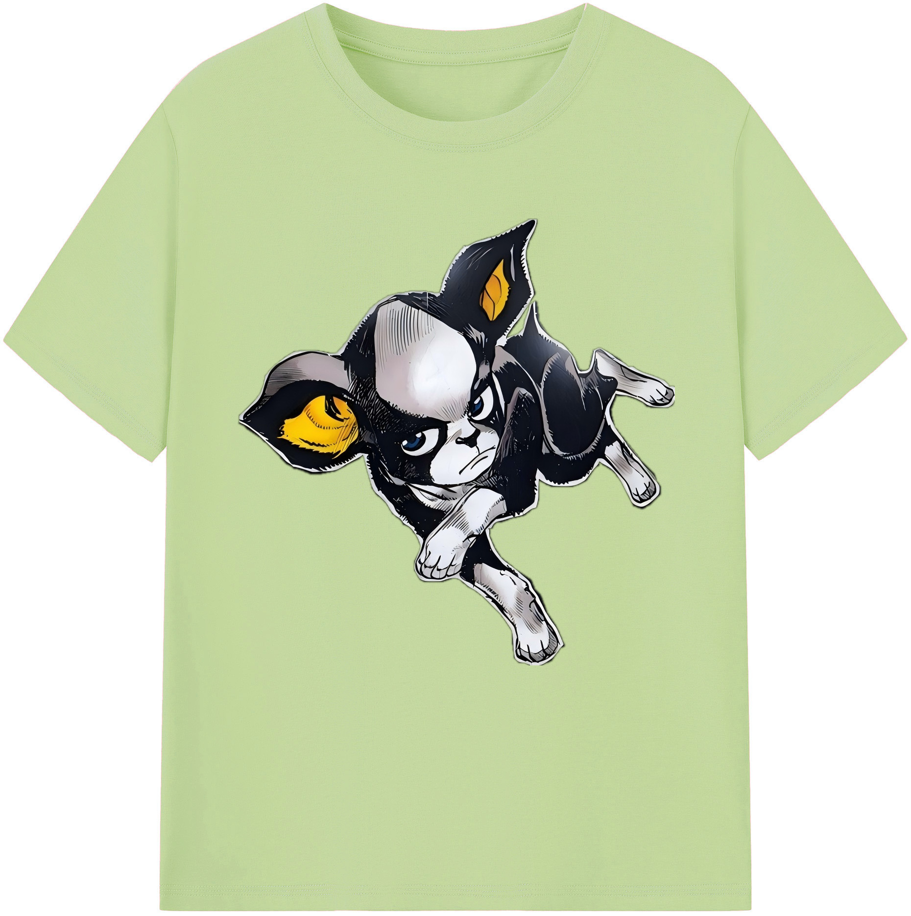 （画像用） ジョジョの奇妙な冒険 イギー JoJo's Bizarre Adventure Iggy 綿100％半袖Tシャツ（フロントプリント）